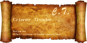 Czinner Tivadar névjegykártya